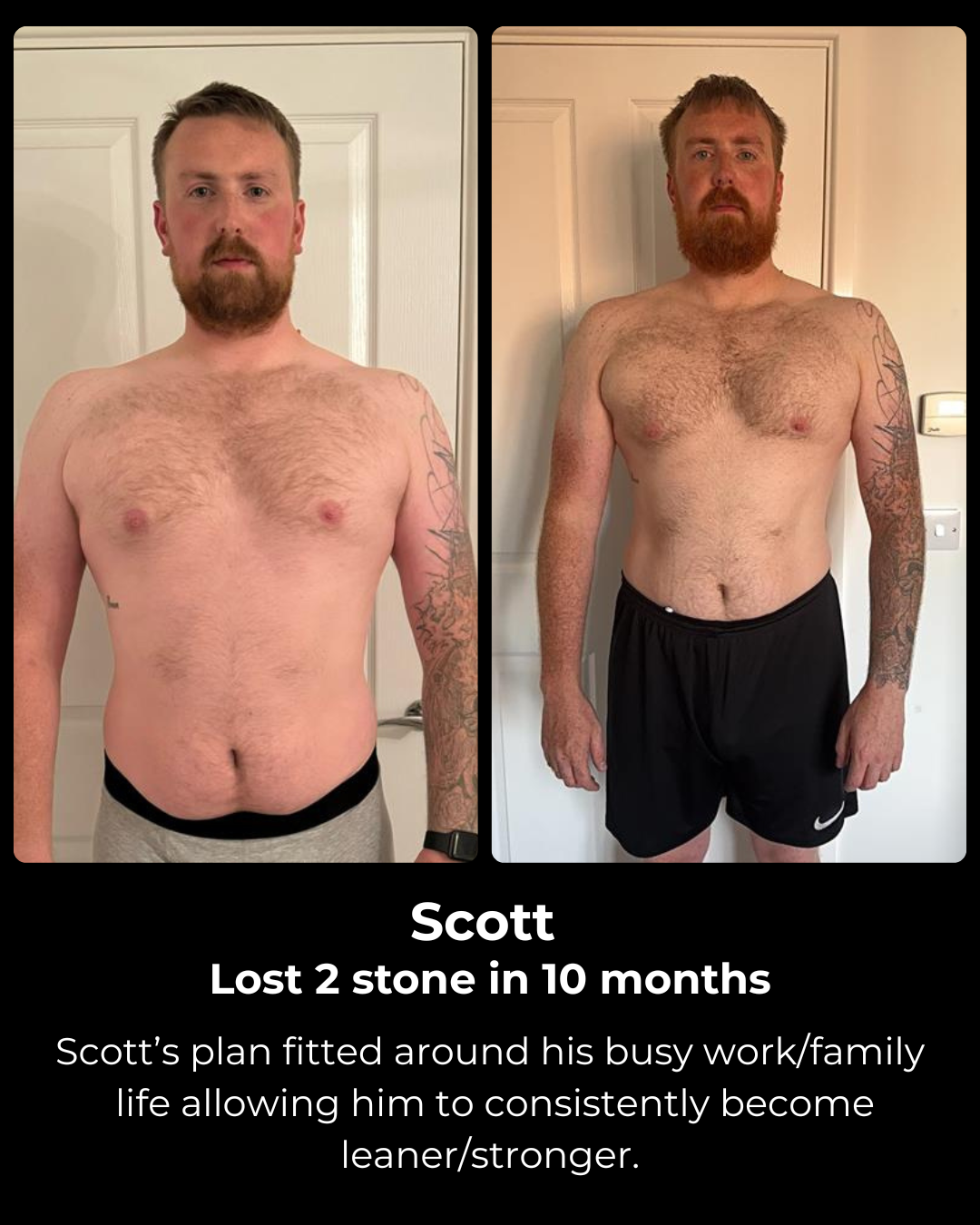 Scott lost 2 stone in 10 months